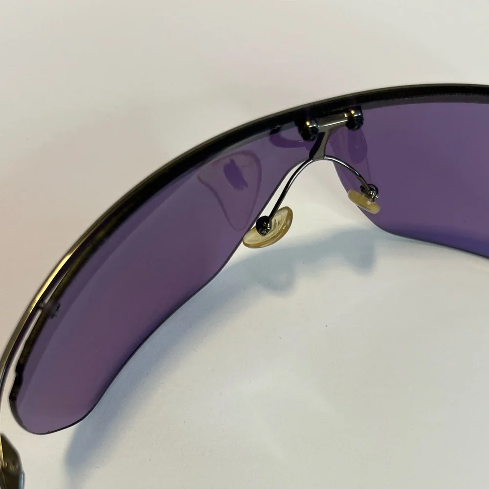 Vintage Gianfranco Ferré shield sunglasses.